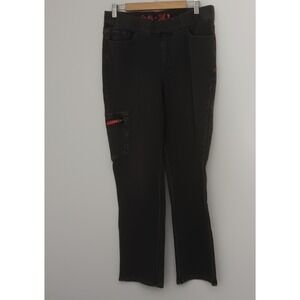 Isaac Mizrahi Live! x Selma Blair Jeans Womens Size M Black Pullon Stretch Denim